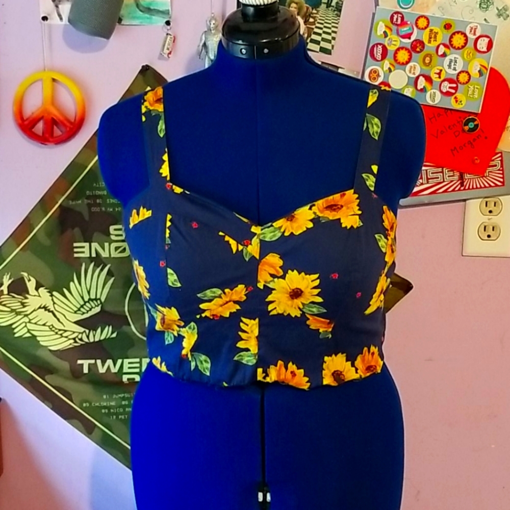 Sunflower tube top